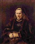 Rembrandt Peale Portrat einer sitzenden alten Frau painting